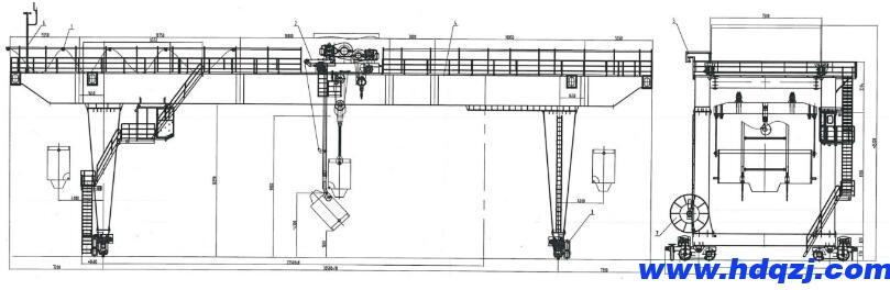 地鐵龍門吊結構技術參數圖 地鐵龍門吊結構技術參數圖