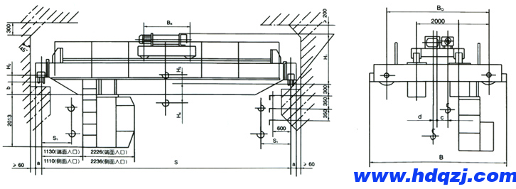 電動葫蘆雙梁橋式起重機 電動葫蘆雙梁橋式起重機